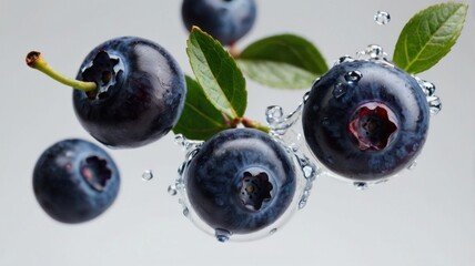 blueberries on a branch
