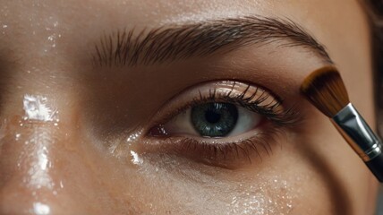 close up of eye with make up