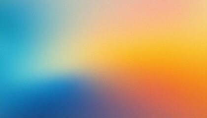 Obraz premium Gradient blurred colorful pastel paper background. Colorful pattern. Fantasy texture. Grainy orange blue yellow noise texture backdrop.