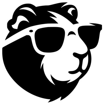 recommend clip art: Cool guinea pig head silhouette