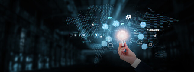 Web Hosting: Server management, data storage, cloud computing, uptime reliability, cybersecurity,...