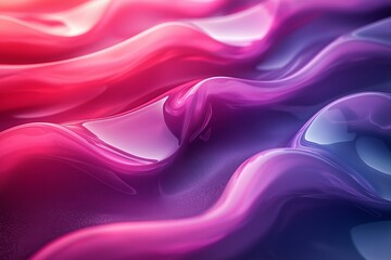 Obraz premium Dynamic interaction of abstract fluid shapes studio digital art colorful swirls close-up modern design concepts