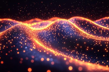 Dynamic data stream visualization abstract concept digital art vibrant colors artistic perspective modern design for seo impact