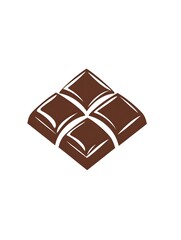 Obraz premium Delicious Sweet Chocolate Bar Treat Icon Logo symbol
