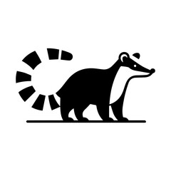 Obraz premium Simple Vector Icon of a Coati – Logo Design Illustration