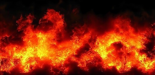 Fototapeta premium Abstract Background Imagery of Fiery Flames and Intense Heat
