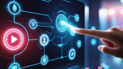 A mesmerizing hologram flickers before you, showcasing a three-dimensional illusion that seems almost touchable. The main subject is a majestic, shimmering unicorn, its ethereal form moving with grace