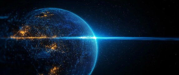 Obraz premium Global Communication Network Technology for Internet Connectivity and Digital Integration