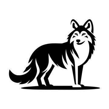 recommend clip art: Simple Vector Icon of a Mexican Gray Wolf – Logo Design Illustration