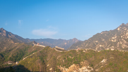 Fototapeta premium Great Wall of China. View from Juyongguan Pass, Beijing.