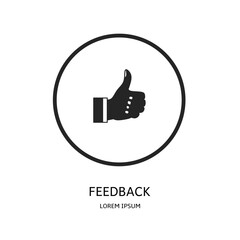 Obraz premium Logo vector design for business. Feedback logos.