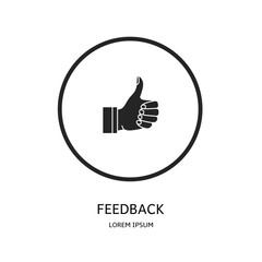 Obraz premium Logo vector design for business. Feedback logos.