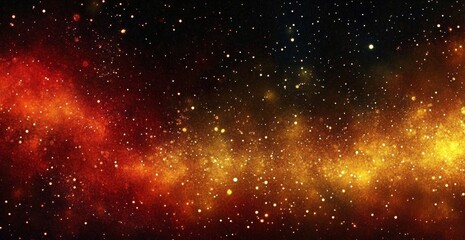 Cosmic Explosion Abstract Background with Vibrant Red and Yellow Hues