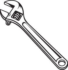 A Beautiful Wrench icon vector on white background, Wrench icon