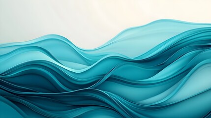 Fototapeta premium Abstract Teal Wave Background