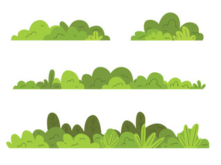 Simple shrubbery tree bush vector illustration