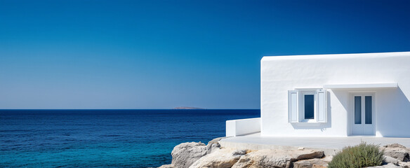 Greek oceanside house