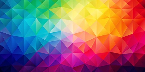 Obraz premium Vibrant Rainbow Low Poly Geometric Abstract Background Illustration