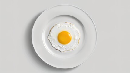 Sunny-Side Up: The Alluring Vision of Fried Eggs on a White Plate