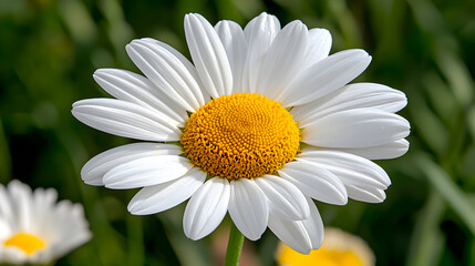 Obraz premium Blooming daisy close-up nature garden macro photography bright environment natural beauty flower concept