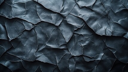 Obraz premium Dark Gray Crumpled Paper Texture Background Abstract Design