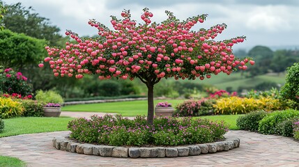 Obraz premium Blooming garden scene