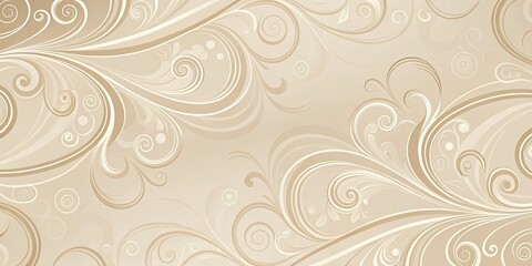 Elegant Beige and Cream Swirling Floral Background Design Perfect for Wedding Invitations, Announcements, and Decorative Projects