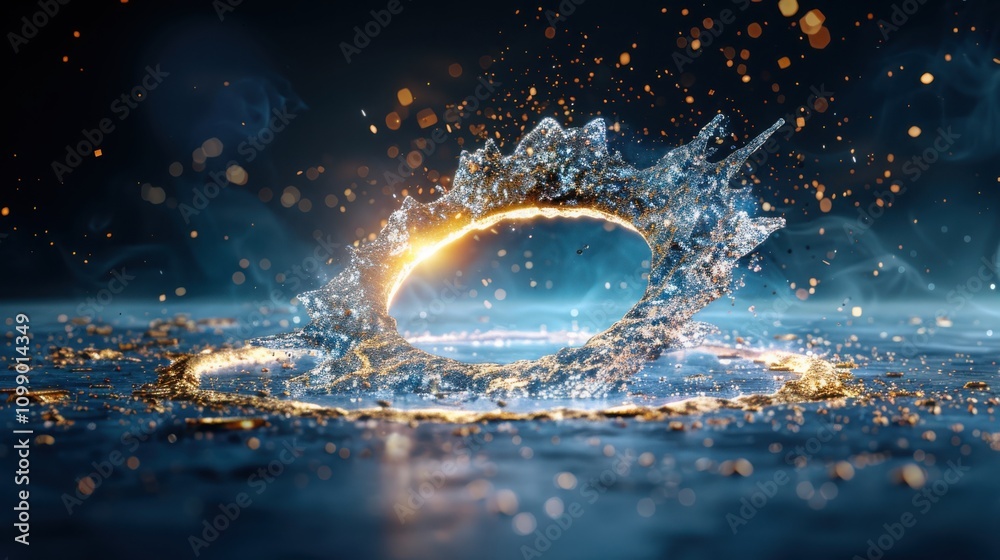 Poster revolutionizing quantum computing exploring the core with light beam connections in a high-tech envi