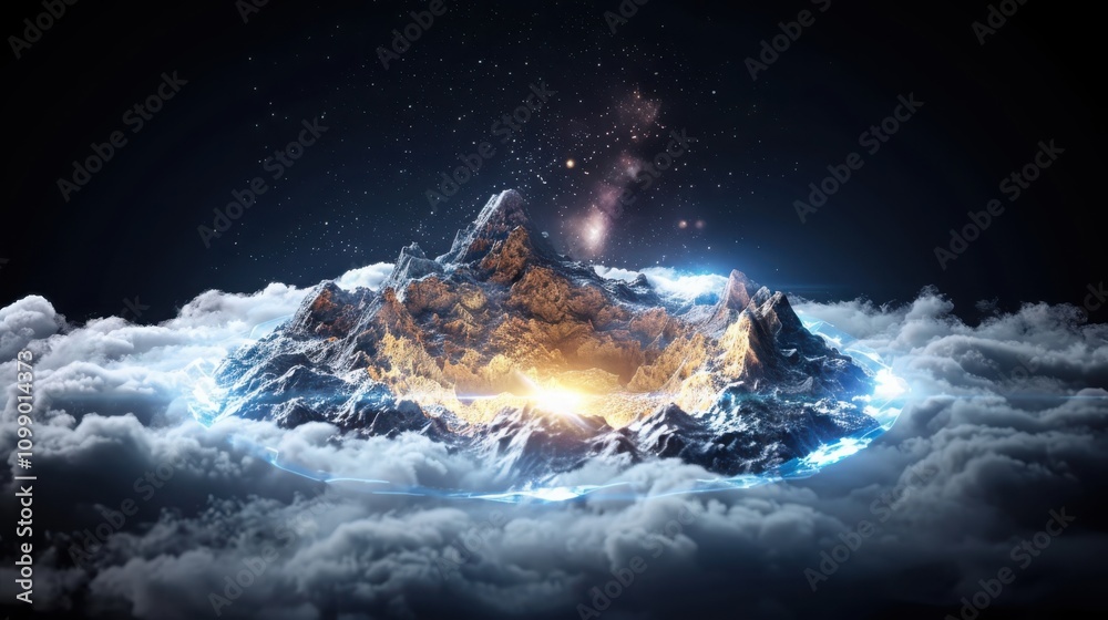 Poster exploring quantum computer core connections with light beams a deep tech overview in a futuristic en