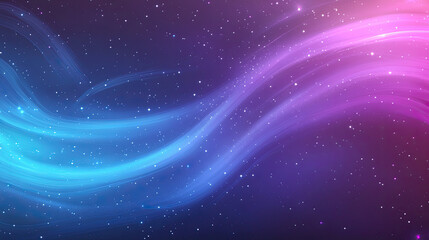 Obraz premium Abstract background with a starry night sky and glowing nebulae in deep blue tones, featuring bright stars and cosmic light effects, perfect for fantasy and astronomy-inspired designs