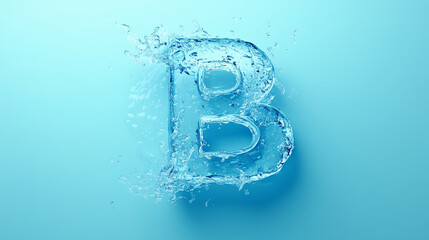 ice cube in the shape of the letter B