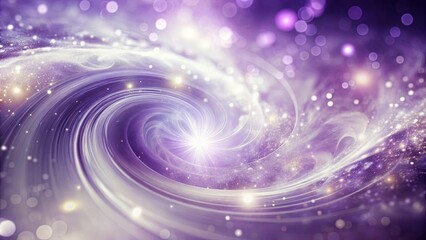 Obraz premium Whimsical Cosmic Swirl A Galaxy of Purple and Silver Hues with Sparkling Lights