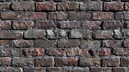 Naklejka premium A brick wall texture with various colors and textures in the bricks.