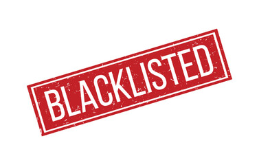 BLACKLISTED Rubber Stamp Seal Vector illustration isolated on white background