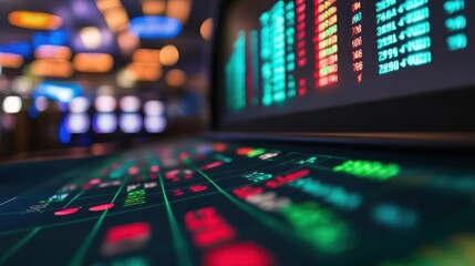 Fototapeta premium Stock market data on display.