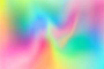 Dreamy Iridescent Rainbow Gradient Blur Holographic Abstract Background