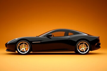 Obraz premium A sleek, abstract automotive silhouette, emphasizing the flow of aerodynamics with bold curves on a neutral background