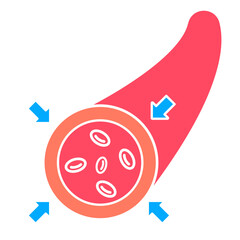 vasoconstriction Blood Vessel icon