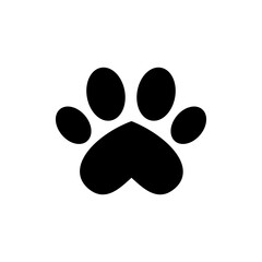 Paw icon vector. paw print sign and symbol. dog or cat paw