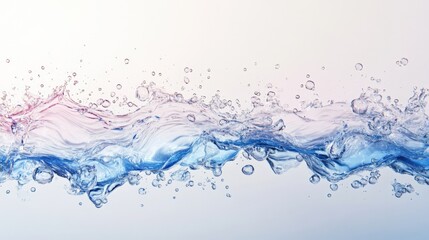 abstract water splash with bubbles and flowing motion