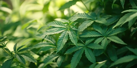 Plant with Green Leaves Close Up