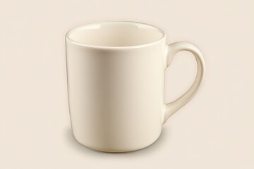 Obraz premium empty ceramic mug on a neutral background