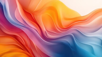 Obraz premium soft gradients and curvy lines, arranged on a white background, perfect for a modern design look