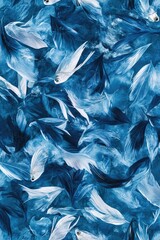 Obraz premium Blue and White Feathers