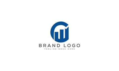 Obraz premium letter CM logo design vector template design for brand.