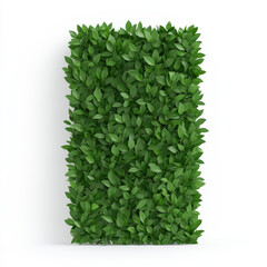 neatly pruned hedge in rectangular shape, showcasing vibrant green leaves, adds touch of nature to any space. This lush greenery enhances aesthetic appeal and provides sense of tranquility