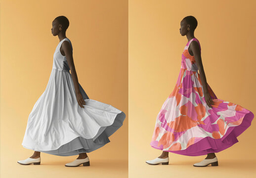 Apparel Women Dress Mockup