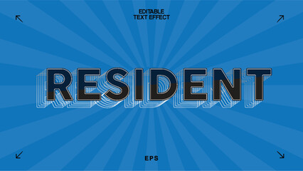 Resident Editable Text Effect