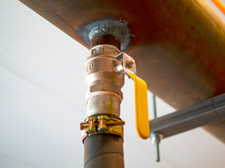 Industrial valves and pipelines in a manufacturing facility