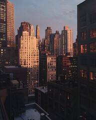 Naklejka premium city skyline at night